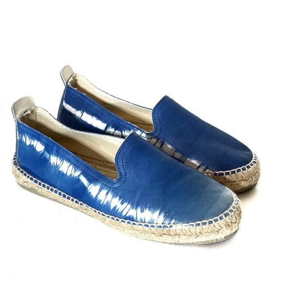 Manebí Blue Espadrille Slip-Ons Size 37 EUC - Picture 1 of 7